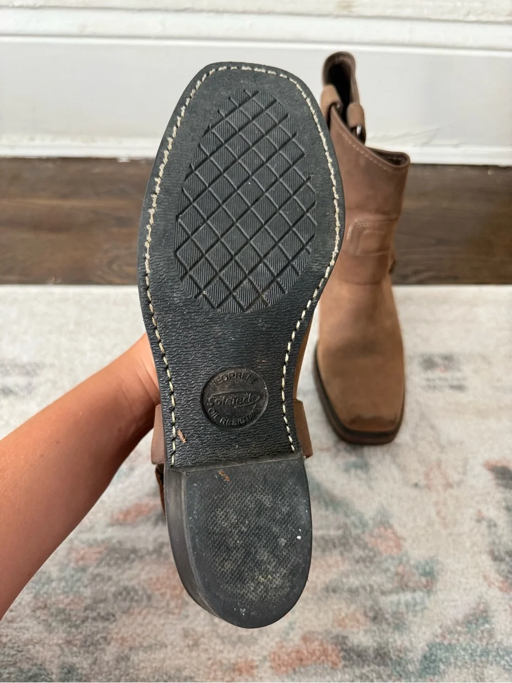 Vintage Frye Brown Suede Harness Ankle Boots 8.5/9
